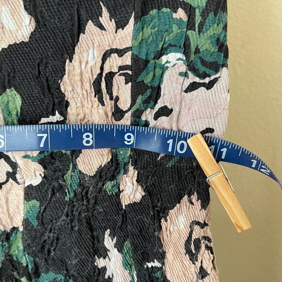 Club Monaco XS Black Floral Boned Corset Jumpsuit Elegant Party Look - Picture 10 of 12